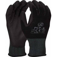 PXP-B - PU COATED POLYESTER BLACK, A 13 gauge, light weight polyester liner with a tough polyurethane coating - Image 2