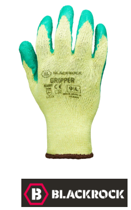 Blackrock Gripper LATEX GRIP WITH RECYCLED POLYCOTTON LINER, tough, general purpose glove, crinkle latex coating Case Price £92.40-£0.77/Pair