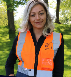 Logo-Dye Sub Front Breast Logo complete with Executive Vest