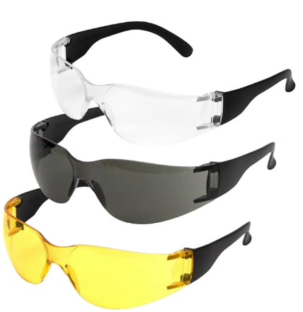 Supertouch E10 Safety Glasses - Yellow, Smoke & Clear Lens, Anti-scratch