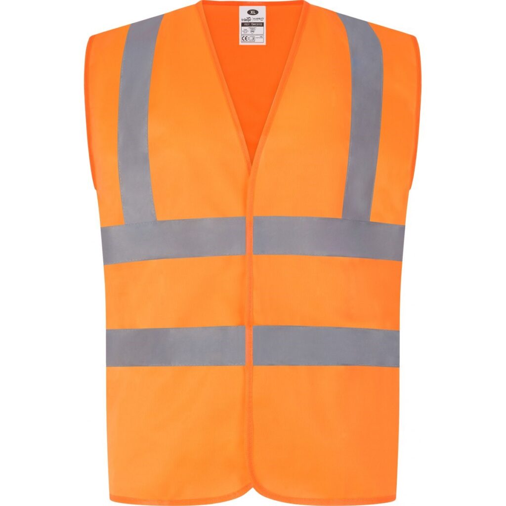TWC01 - TWO BAND & BRACE WAISTCOAT Enhanced performance with Reflexr Tape Orange Rail Spec