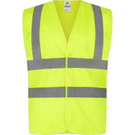 WC002- EN20471 Full Spec TWO BAND & BRACE WAISTCOAT Orange or Yellow - Image 3