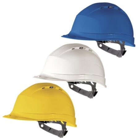 QUARTZ I Ventilated safety helmet with rack and pinion adjustment