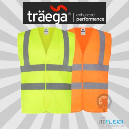 TWC01 - TWO BAND & BRACE WAISTCOAT Enhanced performance with Reflexr Tape Orange Rail Spec
