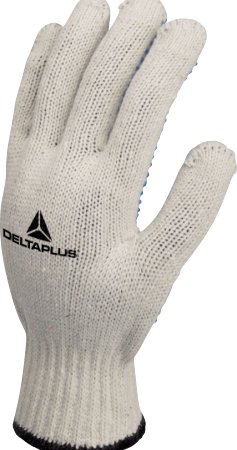 Delta Plus TP169 White Polycotton Work Gripper Gloves With PVC Dots - Image 3