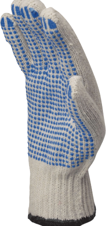 Delta Plus TP169 White Polycotton Work Gripper Gloves With PVC Dots - Image 2