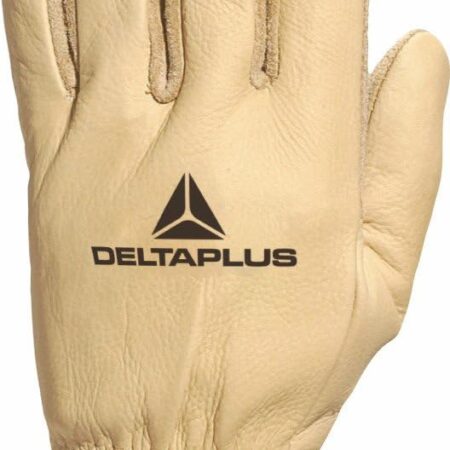 FIBKV02-Water-repellent mechanical leather glove with para-aramid fibre lining for high durability, ideal for electric arcing