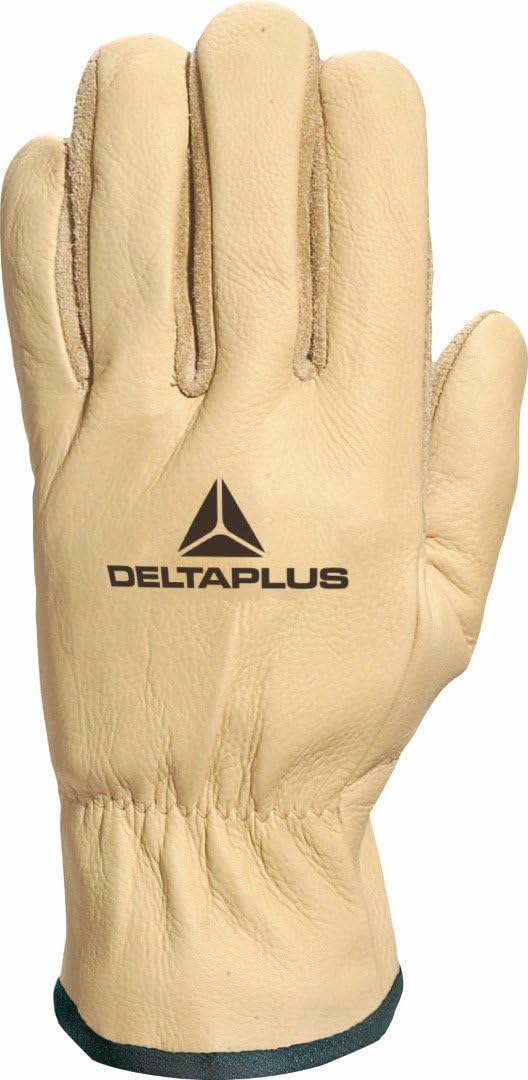 FIBKV02-Water-repellent mechanical leather glove with para-aramid fibre lining for high durability, ideal for electric arcing