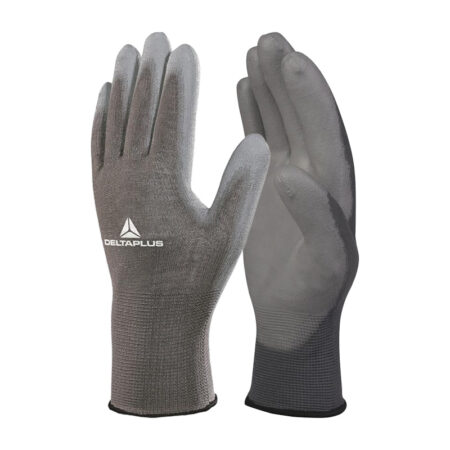 VE702PGS PU Coated Palm 13 Gauge Polyester Knitted General Handling Gloves 55p/pair sold in packs of 10