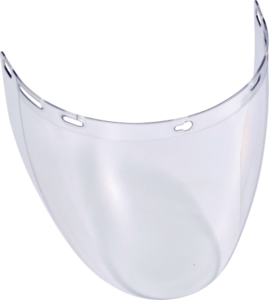 VISOR TORIC CLEAR Injected clear visor, toric shape for enhanced field of vision and minimal discomfort when worn