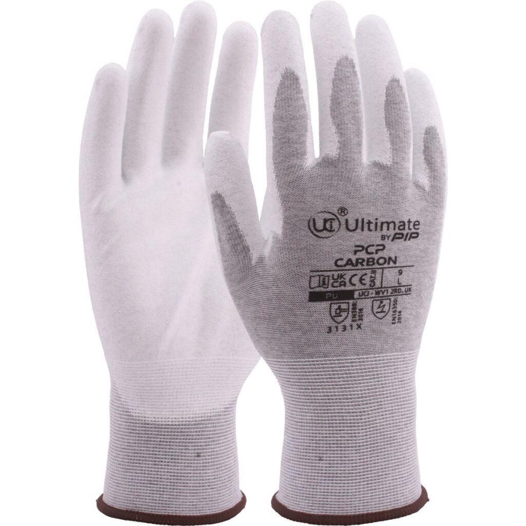 PCP-CARBON – Anti-Static Nylon & Carbon Fibre PU Gloves