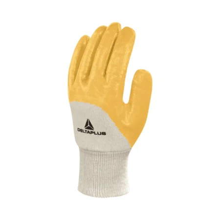 NI015 Yellow 3/4 Nitrile Coated Waterproof Glove 78p/pair sold in packs of 10