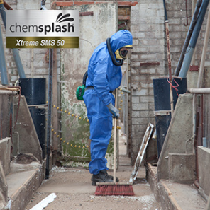 SMS50-AS-Colours - Chemsplash Xtreme 50 SMS Coverall Type 5/6 £2.25 White, Blue, Red, Orange