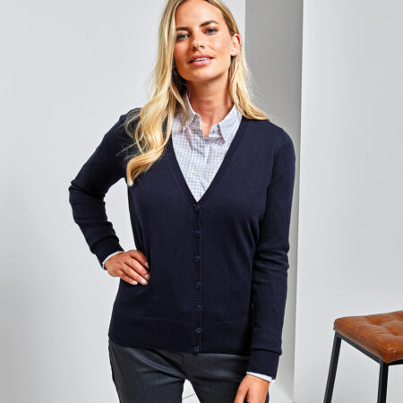 PR402 Women's 'essential' acrylic cardigan Fabric100% Acrylic Weight 12 Gauge. A simple easy wearing cardigan for ladies