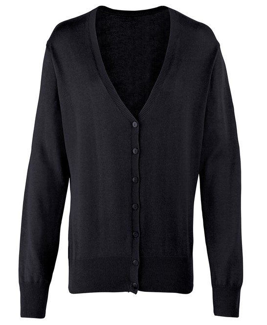 PR697 Women's button-through knitted cardigan Fabric 55% Cotton 45% Acrylic Weight 12 Gauge