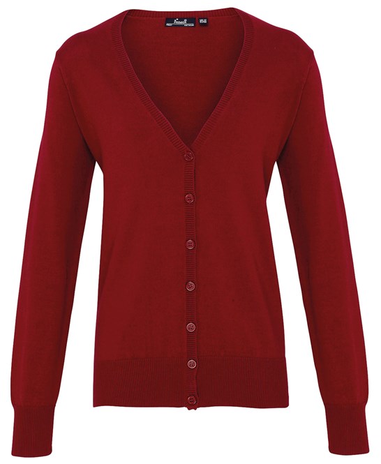 PR697 Women's button-through knitted cardigan Fabric 55% Cotton 45% Acrylic Weight 12 Gauge