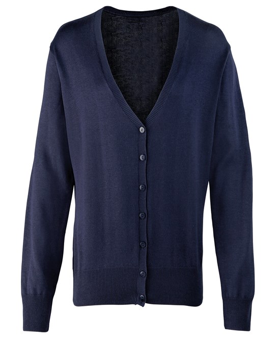 PR697 Women's button-through knitted cardigan Fabric 55% Cotton 45% Acrylic Weight 12 Gauge