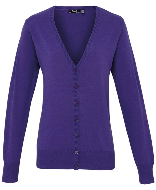 PR697 Women's button-through knitted cardigan Fabric 55% Cotton 45% Acrylic Weight 12 Gauge