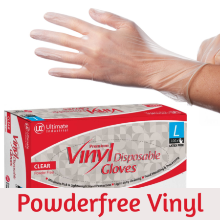 DG2-Vinyl-CL-PF (DG2VCF) - Clear Vinyl Powderfree. Sold in Boxes of 100.