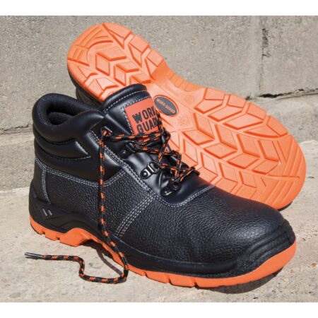 R340X Defence Safety Boot EN 20345:2011 S1P SRA Duel density Black/Orange PU sole