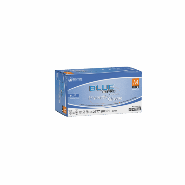 DG-BluePro™-X3 -5 Mil Nitrile greater Chemical & Tear Resistance to standard 3 Mil gloves