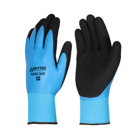 EMG342 SKYTEC ELEMENTS Water Repellent Fully-Coated Dual Latex Grip Glove £1.75/Pair sold in packs of 10
