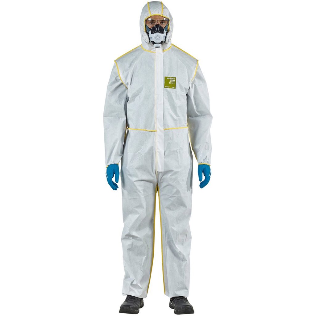 alpha 2300 – Ansell AlphaTec 2300 COMFORT Model 129 White Chemical Coverall