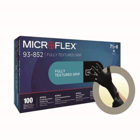 93-852 Ansell Microflex Nitrile Disposable Gloves Box 100