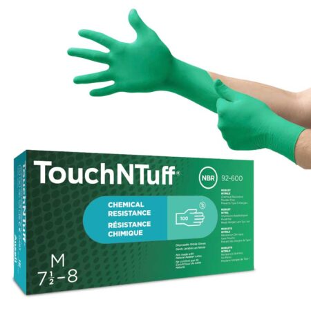 92-600 Ansell TouchNTuff Anti-static Nitrile Powder-Free Disposable Gloves Anti-staticity tested (EN 1149-1 & 1149-3) meets EN 1149-5