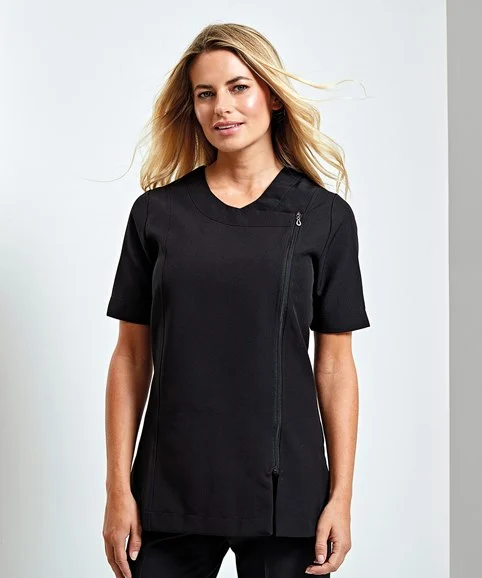 PR686 Camellia black beauty and spa tunic