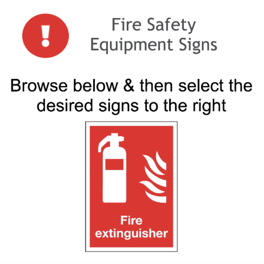 Page 14 Fire Safety Equipment Signs Rigid