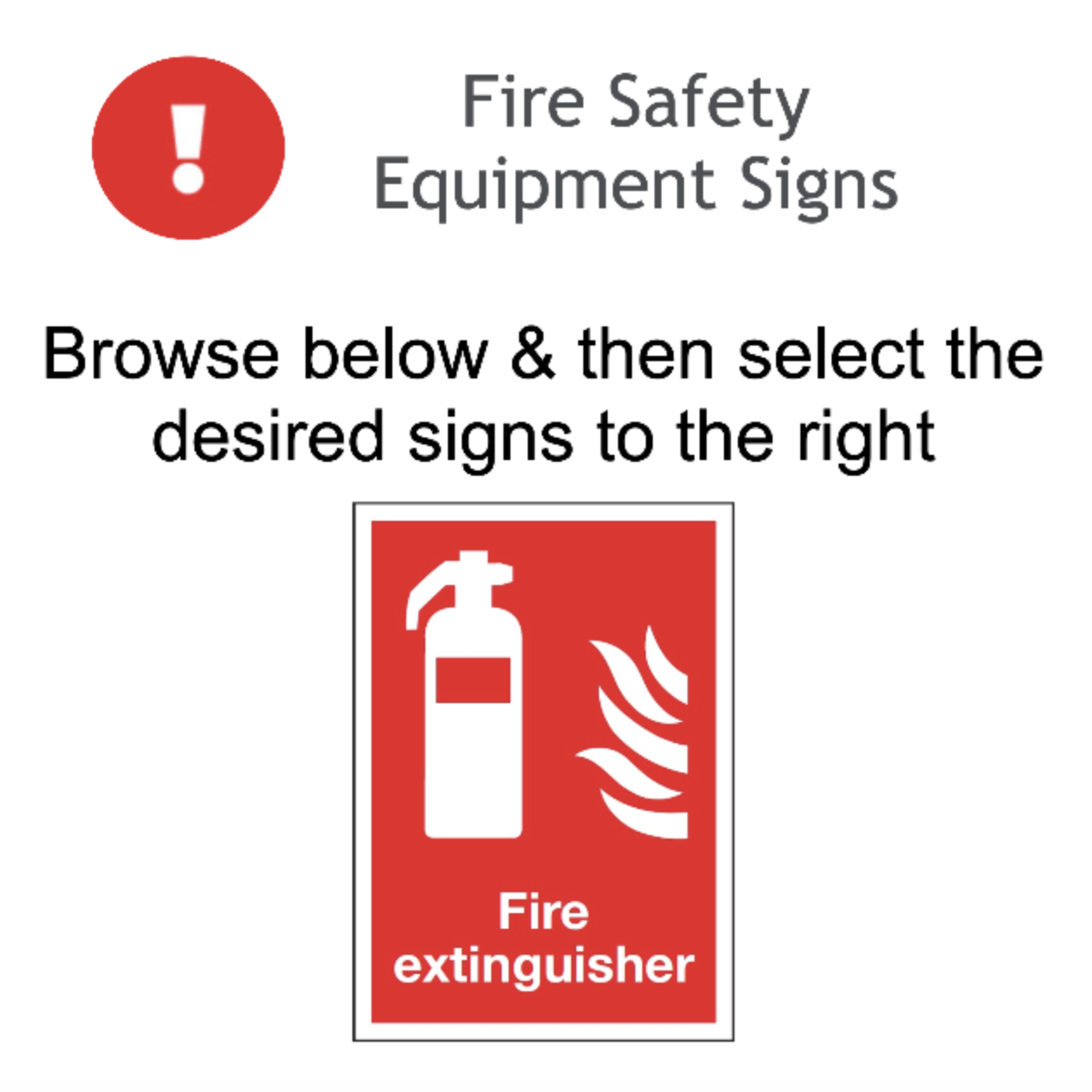 Page 14 Fire Safety Equipment Signs Rigid - Image 1
