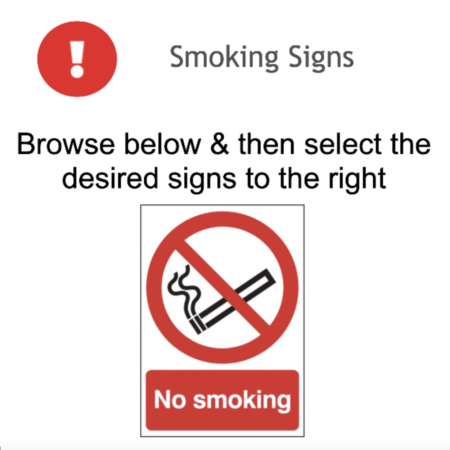 Page 16 Smoking Signs Adhesive