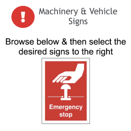 Page 19 Machinery & Vehicle Signs Adhesive