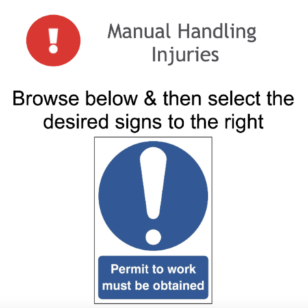 Page 21 Manual Handling Injuries Signs Adhesive