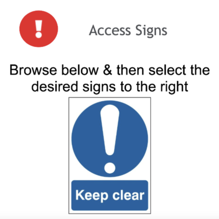 Page 23 Access Signs Adhesive
