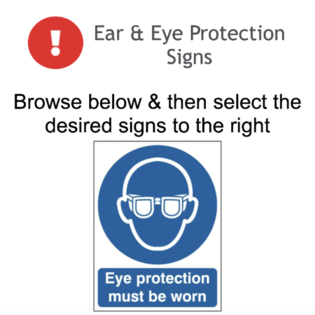Page 24 Eye & Ear Protection Signs Adhesive