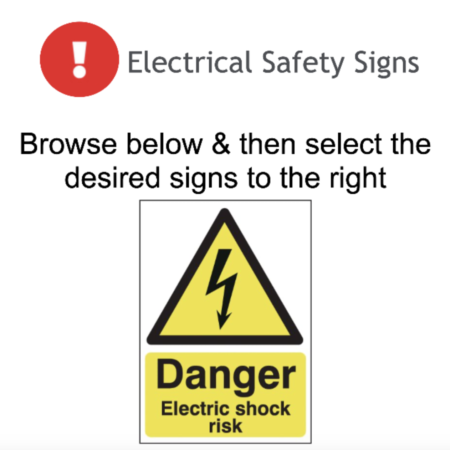 Page 31 Electrical Safety Signs Adhesive
