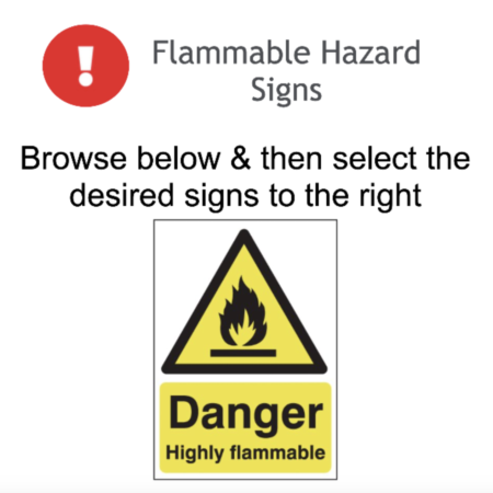 Page 34 Flammable Hazard Signs Adhesive