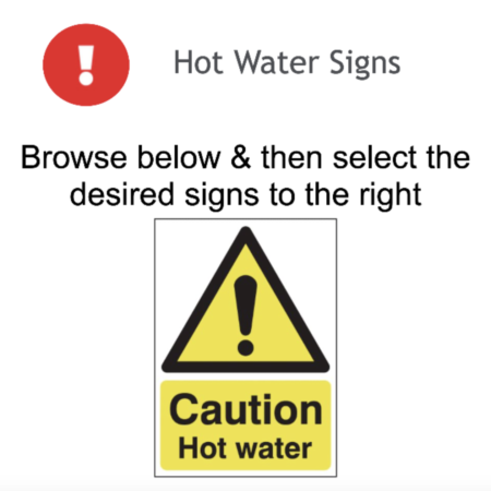 Page 36 Hot Water Signs Adhesive