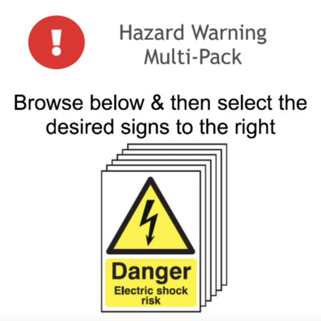 Page 39 Hazard Warning Multi Packs Adhesive