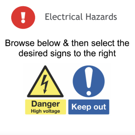 Page 43 Electrical Hazards Signs Adhesive