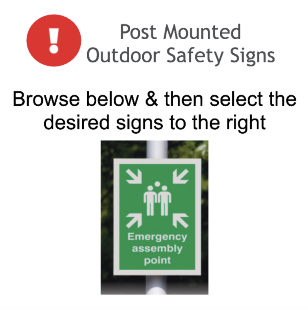 Page 62 Post Mounted Outdoor Signs
