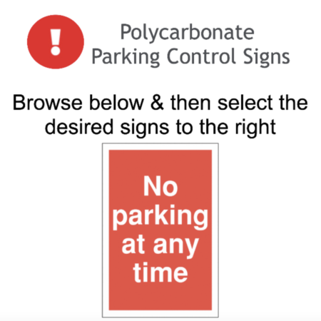 Page 68 Polycarbonate Parking Control Signs