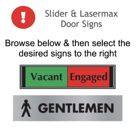 Page 71 Framed Slider Signs & Lasermax Door Signs