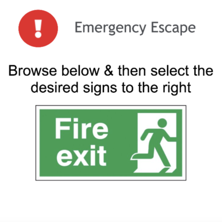 Page 8 Emergency Escape Signs Adhesive