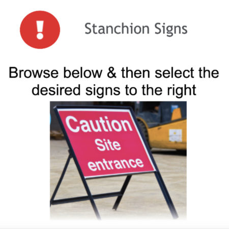 Page 110 Stanchion Signs