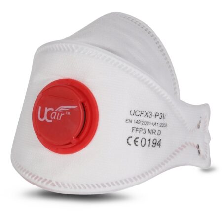 UCFX3-P3V - X3 Series (Box of 10) Disposable tri-fold valved FFP3 NR D fold flat mask (APF 20)
