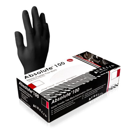 Aurelia® Absolute 100 Quality Black 3 Mil Thickness Nitrile. Medical, Tatoo, Beauty, Cafe & Automotive use