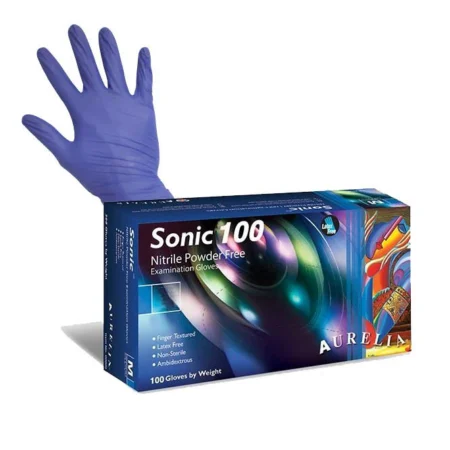 Box 100 Sonic 100 – Nitrile Powder Free, (Box of 100) Case Price 10 x100